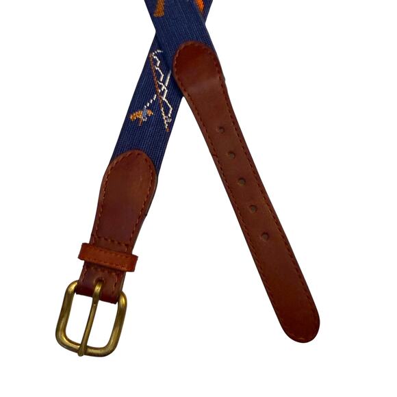 Smathers and Branson Southern Sportsman Needlepoint Belt Hunting Fishing Mens 42 - Picture 5 of 15
